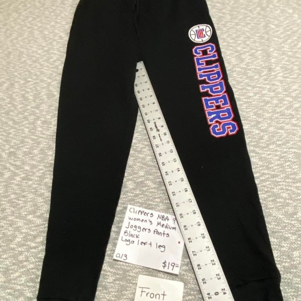Clippers NBA women M black joggers pants. SKU975 #NBA